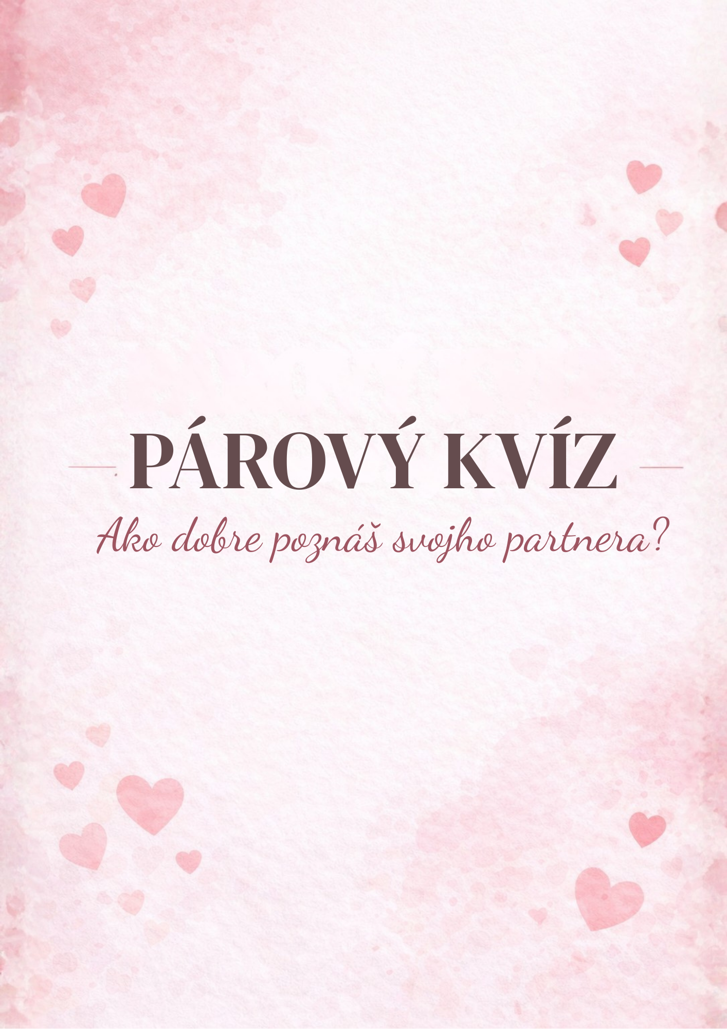 PÁROVÝ KVÍZ