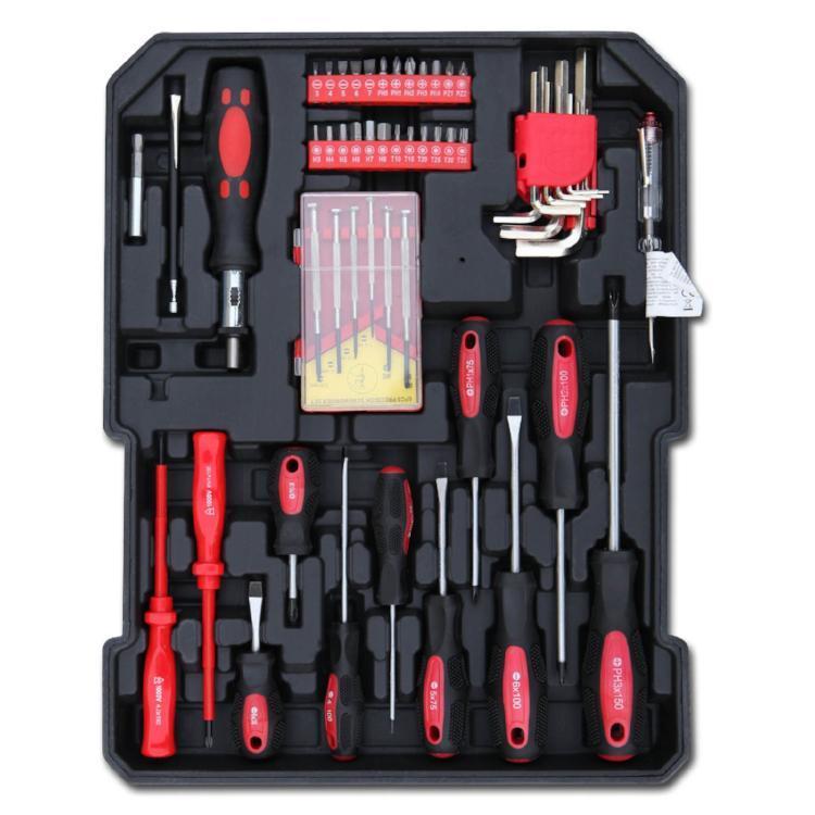 Profesionalná 187-dielna sada náradia v kufri na kolieskach