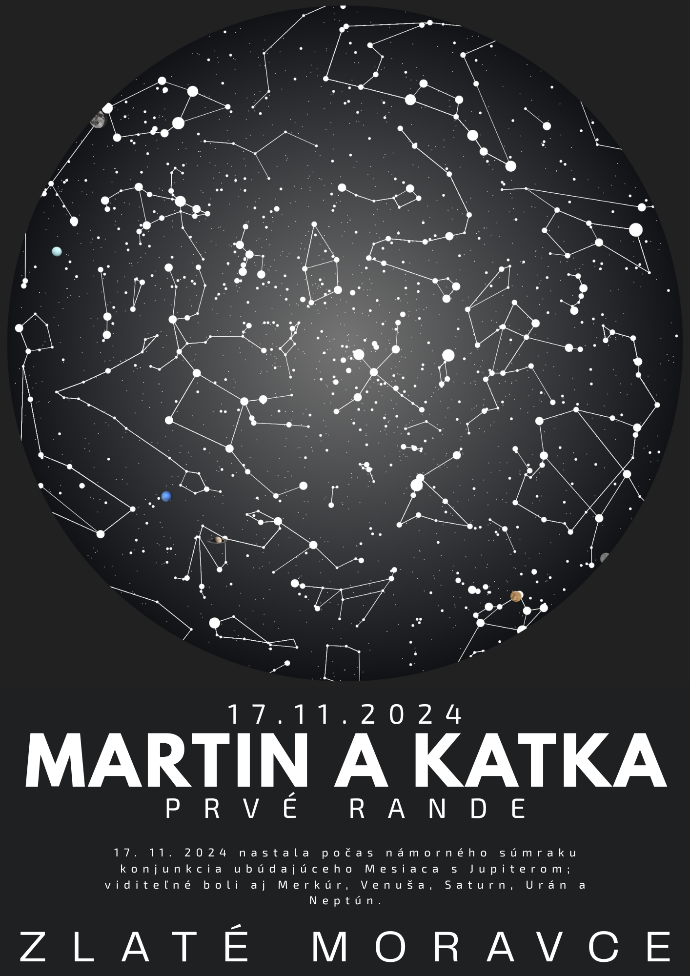 Digitálny darček – personalizovaná hviezdna mapa