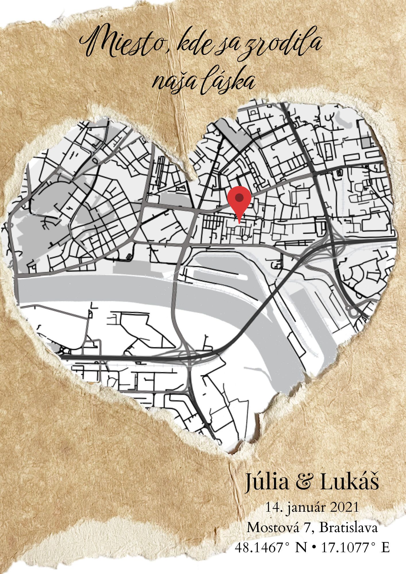 Mapa miesta, kde sa začal náš príbeh